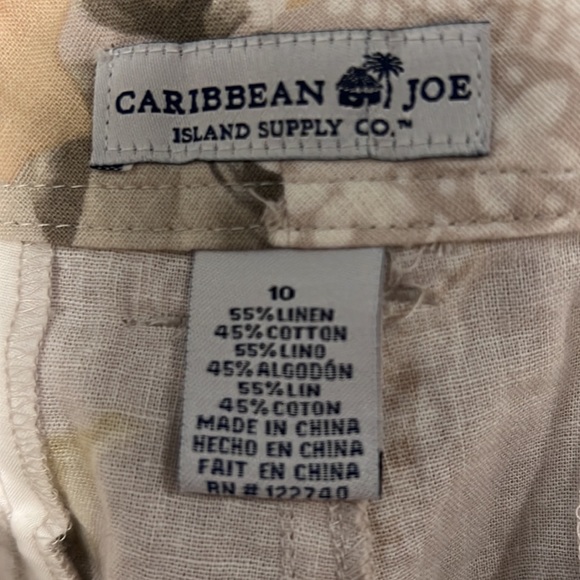 Caribbean Joe Island Supply Co Linen Blend Shorts sz 10 - Picture 4 of 5